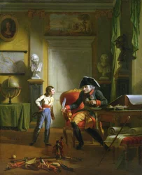 Friedrich II. der Große mit seinem Großneffen Friedrich Wilhelm III., 1814